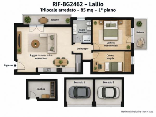 appartamento in affitto a Lallio