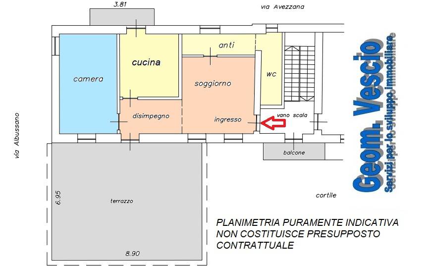 appartamento in affitto a Chieri in zona Canarone