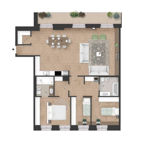 appartamento in affitto a Torino in zona Millefonti