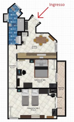 appartamento in affitto a Torino in zona Falchera