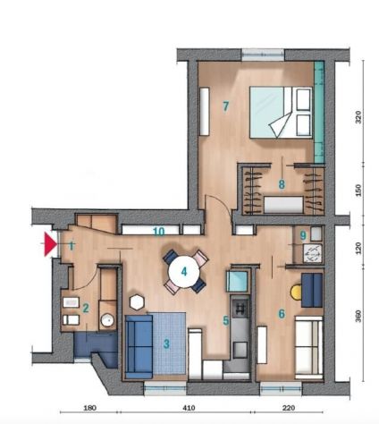 appartamento in affitto a Torino in zona Santa Rita