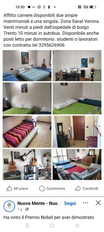 camera singola in affitto a Verona in zona Saval