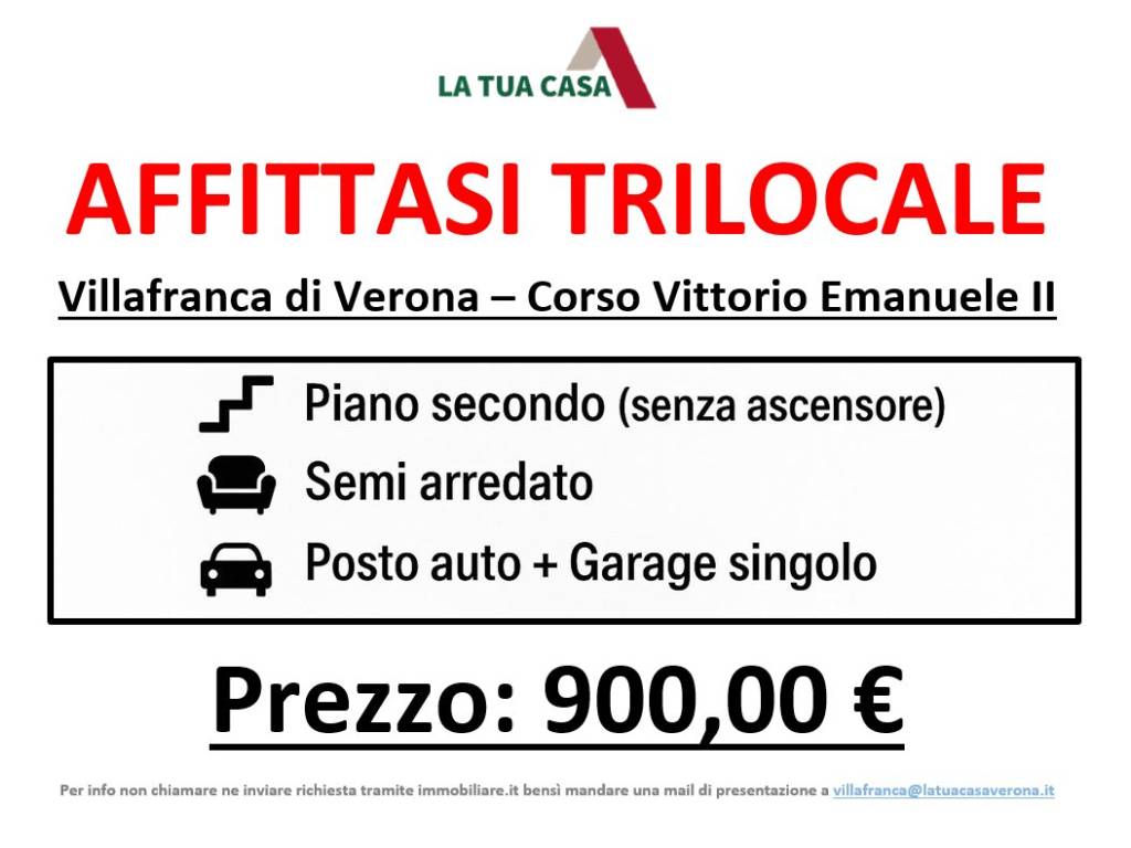 appartamento in affitto a Villafranca di Verona