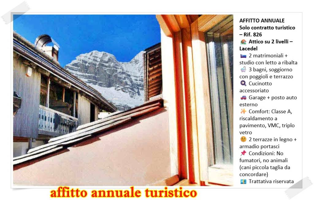 appartamento in affitto a Cortina d'Ampezzo in zona Lacedel