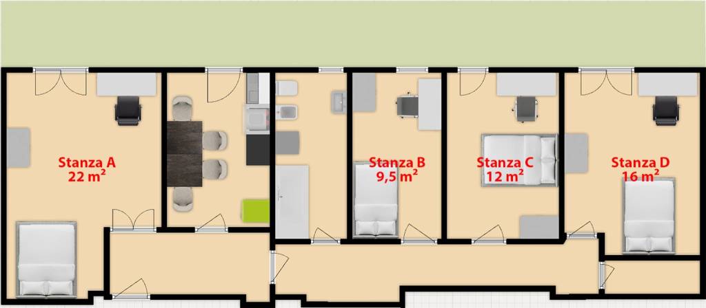 appartamento in affitto a Treviso in zona Santa Bona