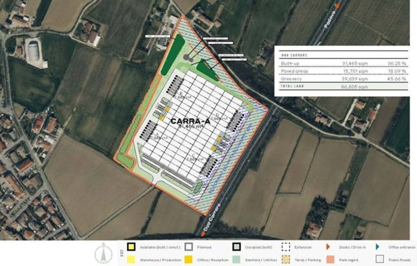 terreno edificabile in affitto a Due Carrare in zona Terradura