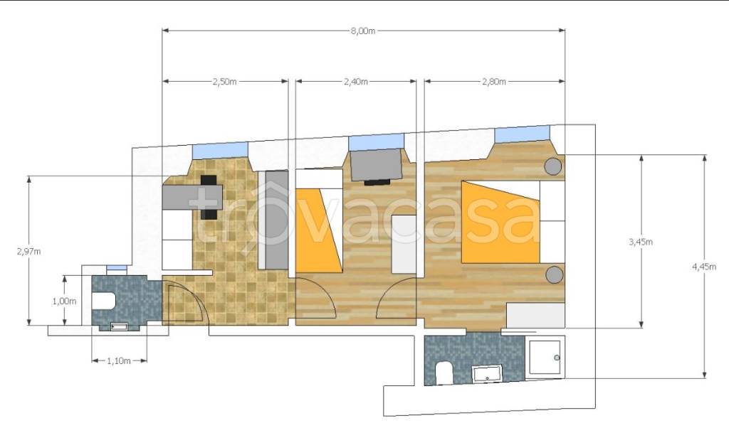 appartamento in affitto a Trieste in zona San Giacomo