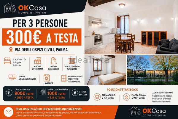 appartamento in affitto a Parma