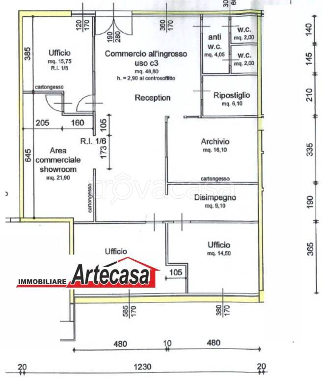 ufficio in affitto a Reggio nell'Emilia in zona Santa Croce
