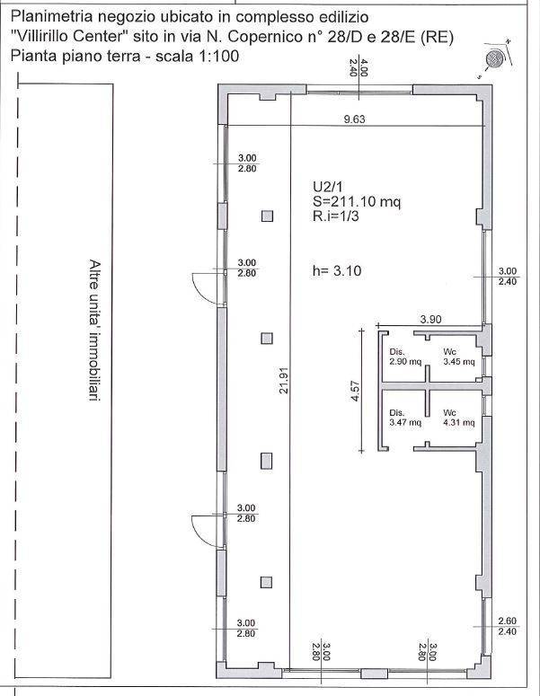 locale commerciale in affitto a Reggio nell'Emilia