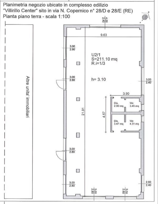 negozio in affitto a Reggio nell'Emilia in zona Carrozzone