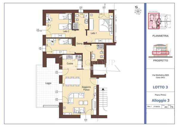 appartamento in affitto a Carpi