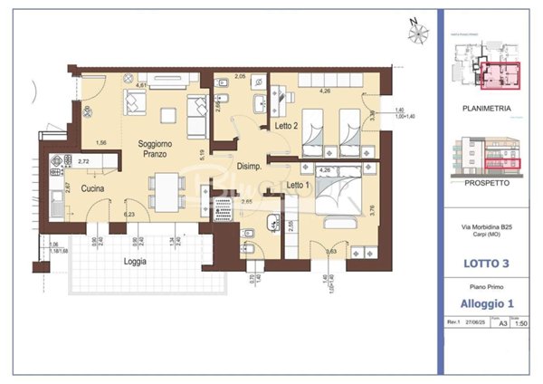 appartamento in affitto a Carpi