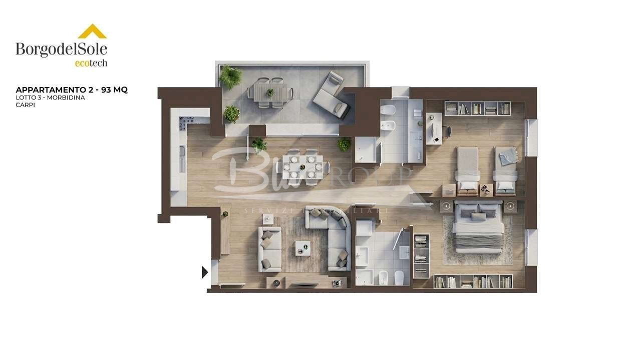 appartamento in affitto a Carpi