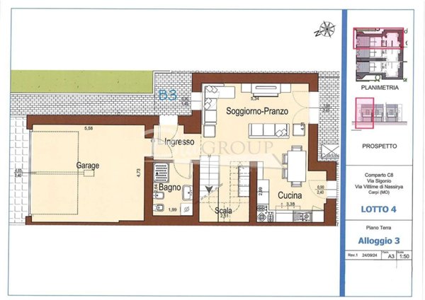 appartamento in affitto a Carpi in zona Quartirolo