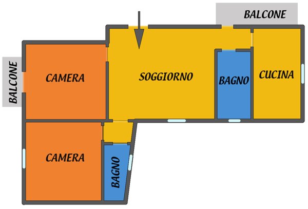 quadrivano in affitto a Bologna in zona San Vitale