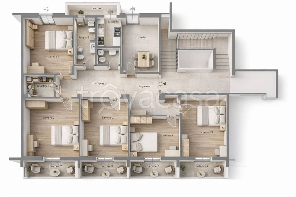 appartamento in affitto a Bologna in zona Saragozza