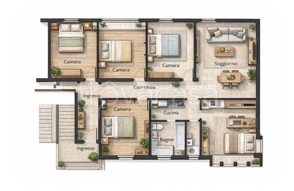 appartamento in affitto a Bologna in zona Colli