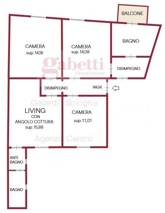 appartamento in affitto a Bologna in zona Santo Stefano