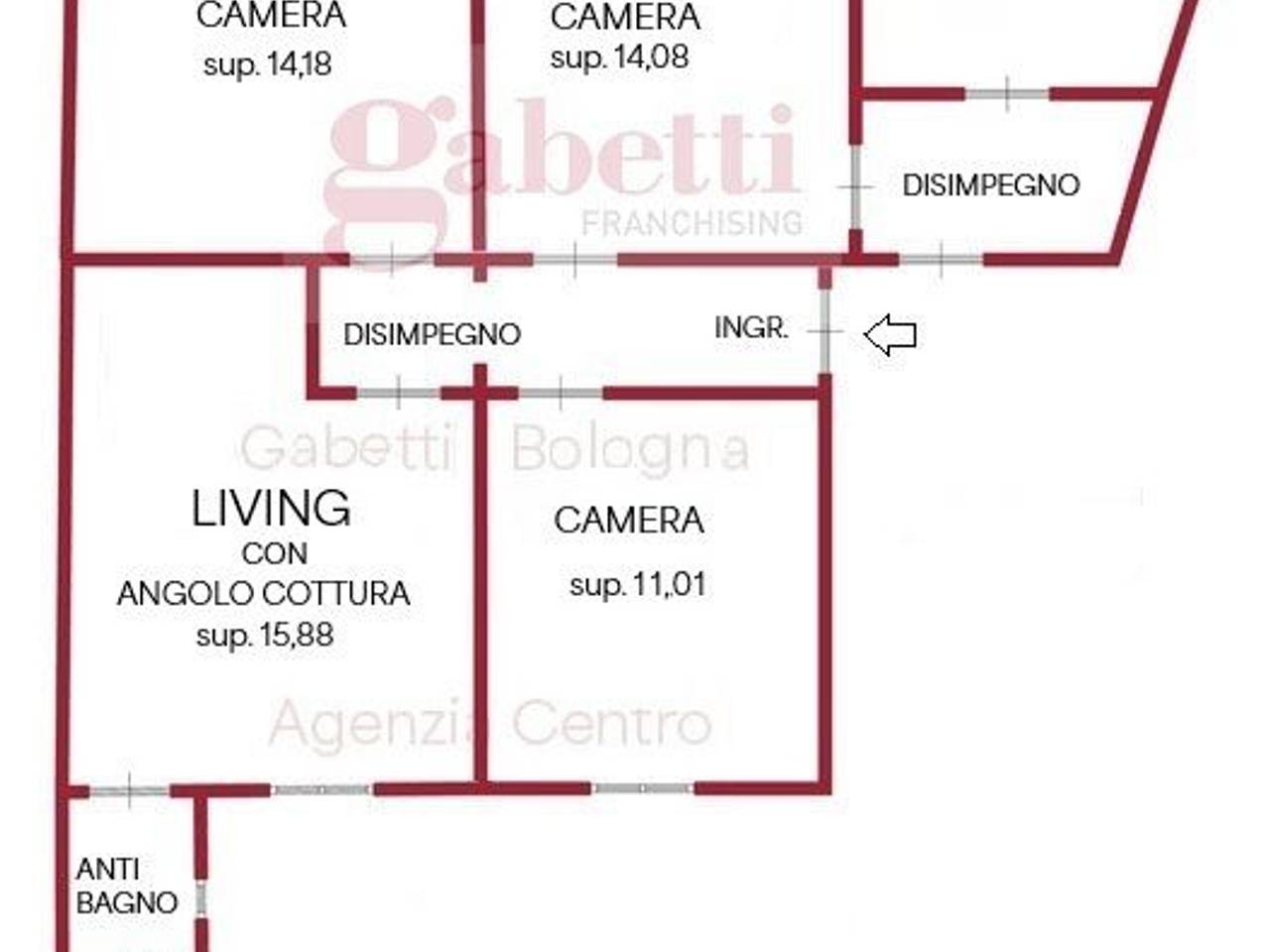 appartamento in affitto a Bologna in zona Santo Stefano