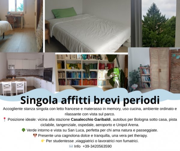 camera singola in affitto a Casalecchio di Reno in zona Garibaldi/La Mutua