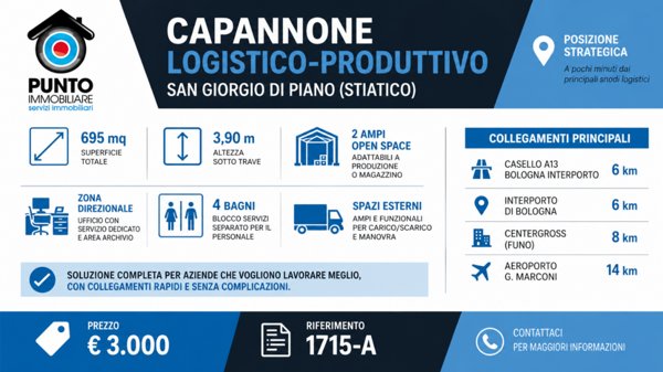 ufficio in affitto a San Giorgio di Piano in zona Stiatico