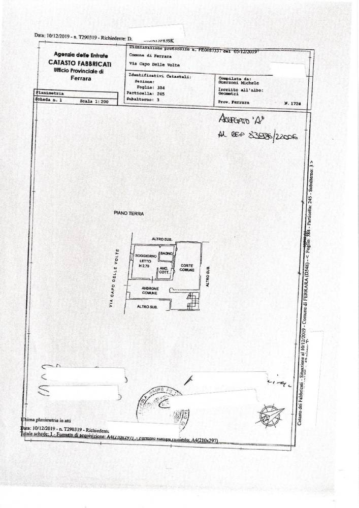 appartamento in affitto a Ferrara in zona Centro Storico