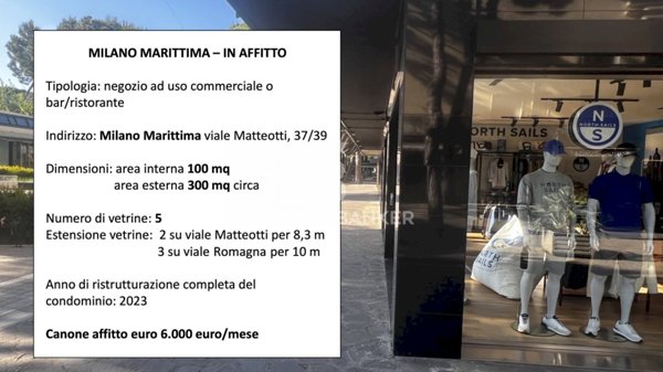 negozio in affitto a Cervia in zona Milano Marittima