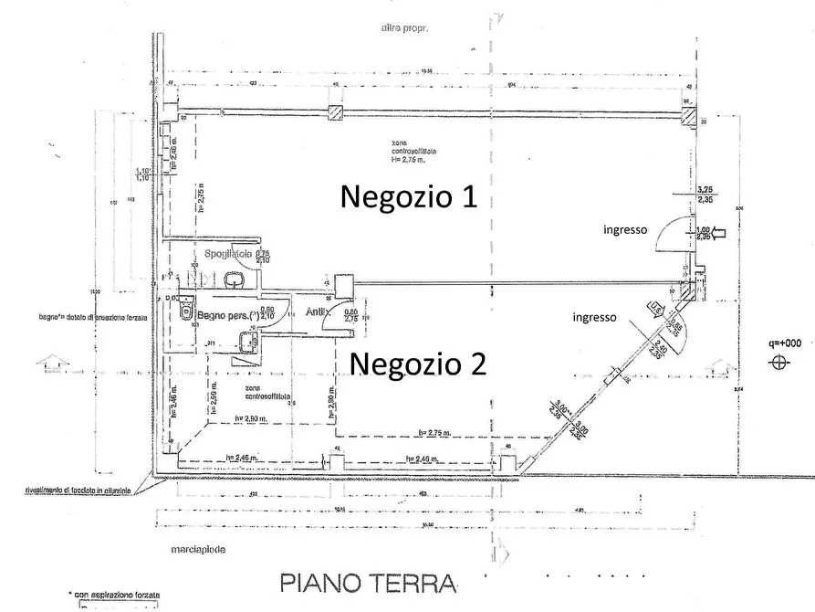 locale commerciale in affitto a Pesaro in zona Pantano