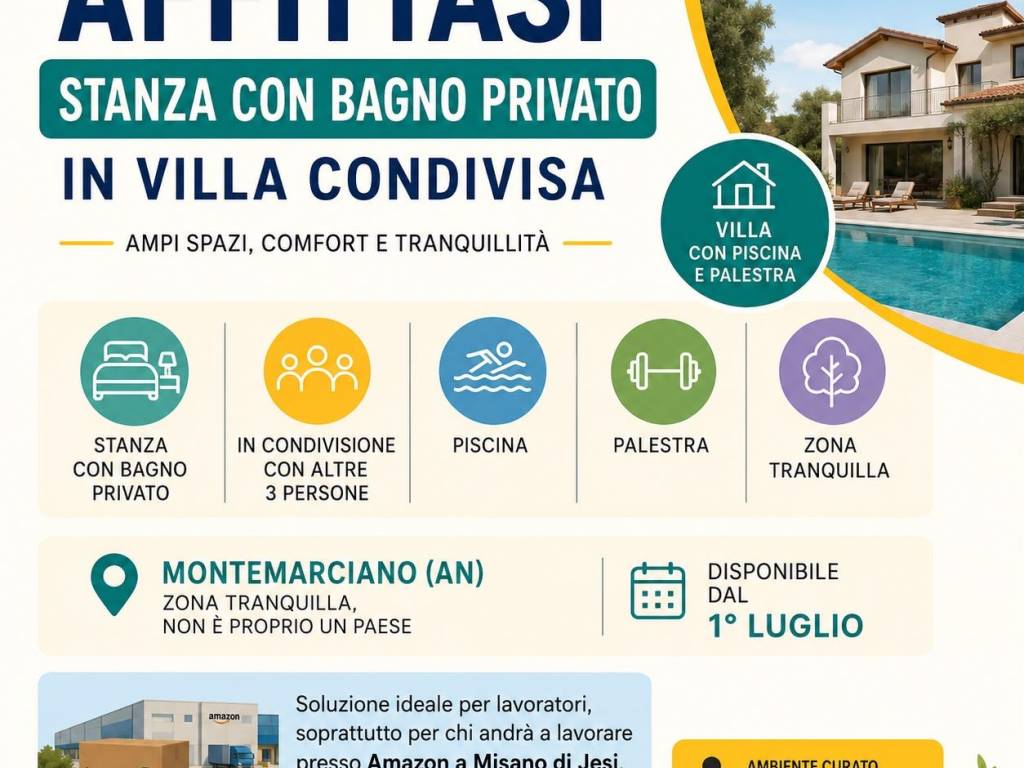 casa indipendente in affitto a Montemarciano in zona Cassiano