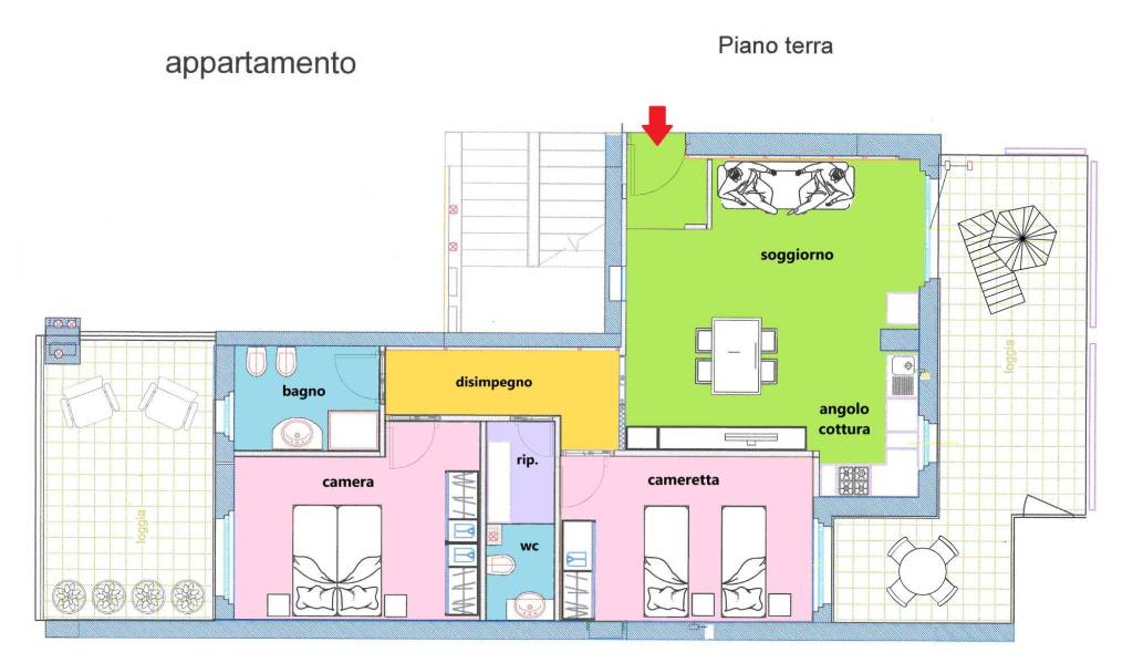 appartamento in affitto a Macerata