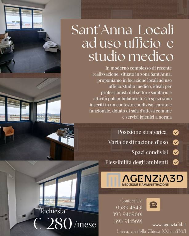 ufficio in affitto a Lucca in zona Sant'Anna