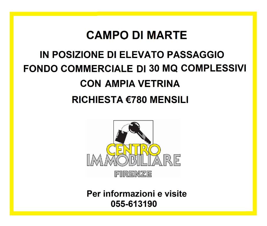 negozio in affitto a Firenze in zona Campo di Marte