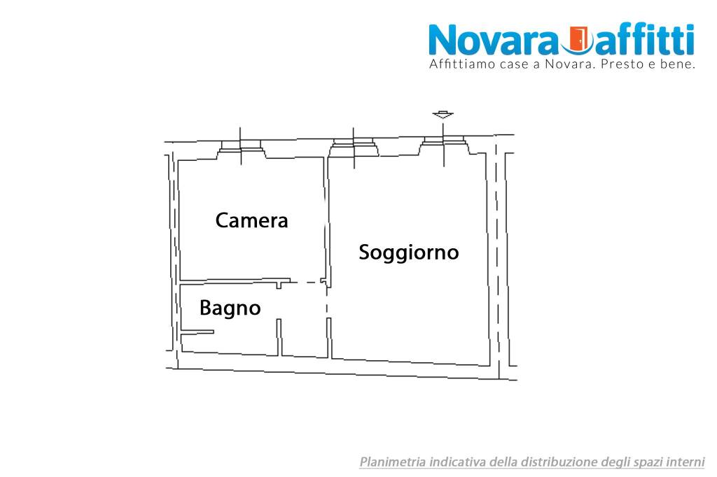 appartamento in affitto a Novara in zona Centro Città