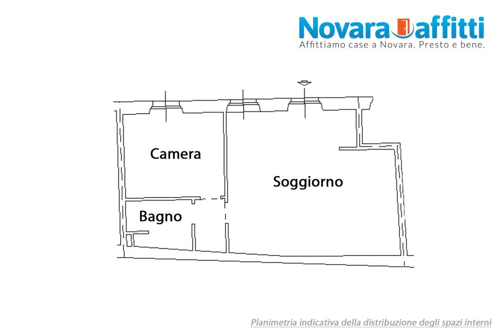 appartamento in affitto a Novara in zona Centro Città