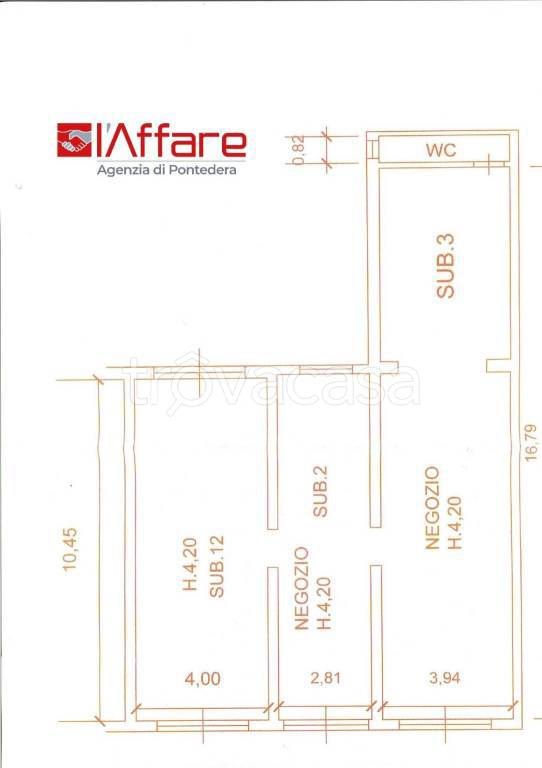 locale commerciale in affitto a Pontedera