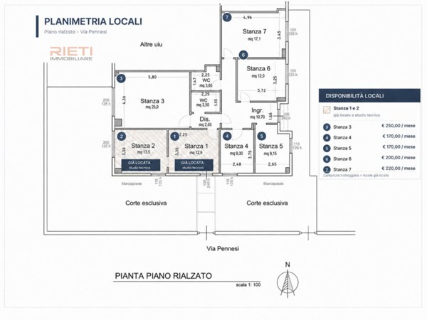 ufficio in affitto a Rieti in zona Viale Maraini