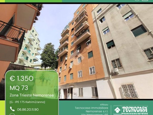 appartamento in affitto a Roma in zona Trieste