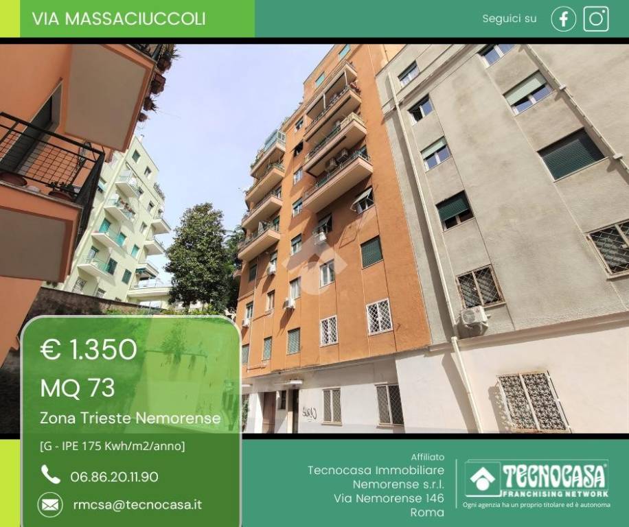 appartamento in affitto a Roma in zona Trieste