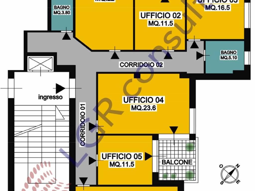 ufficio in affitto a Roma in zona Giuliano Dalmata