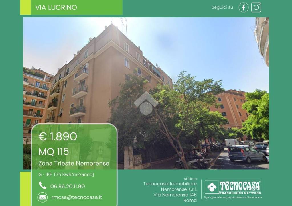 appartamento in affitto a Roma in zona Trieste