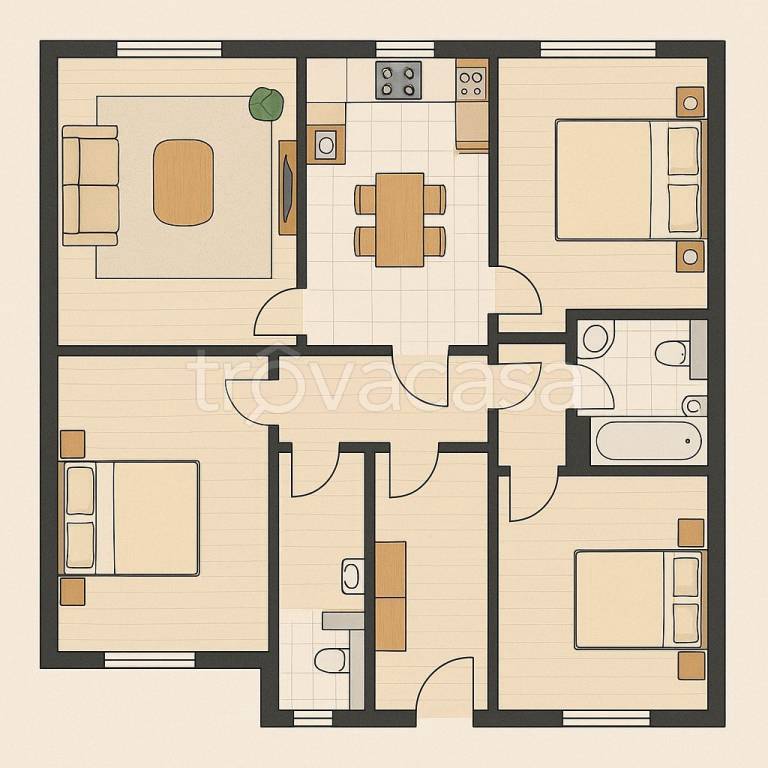 appartamento in affitto a Roma in zona Trieste
