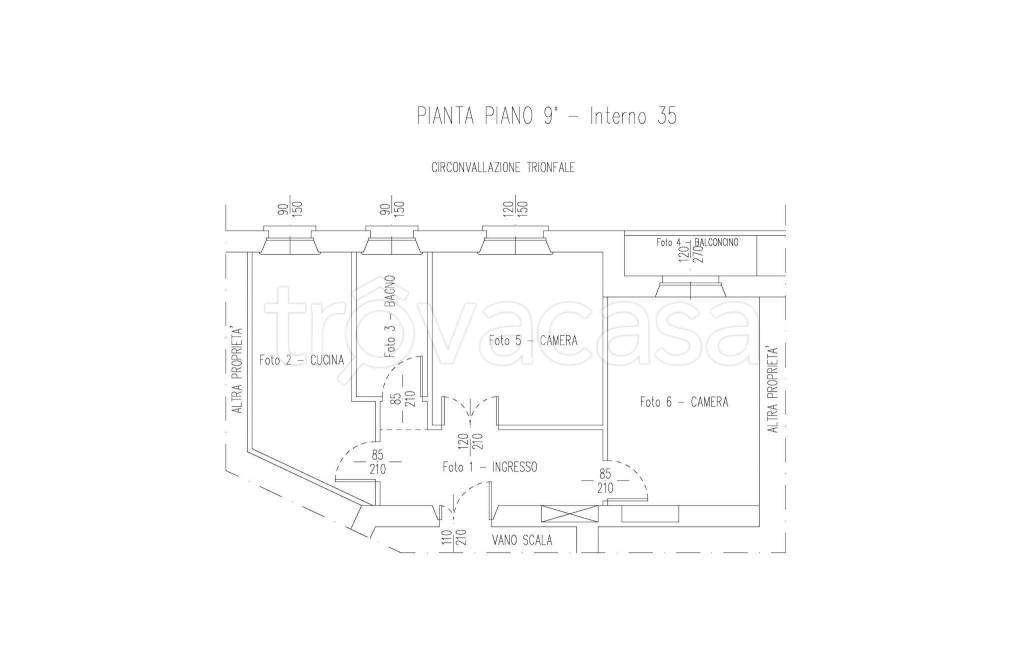 appartamento in affitto a Roma in zona Trionfale