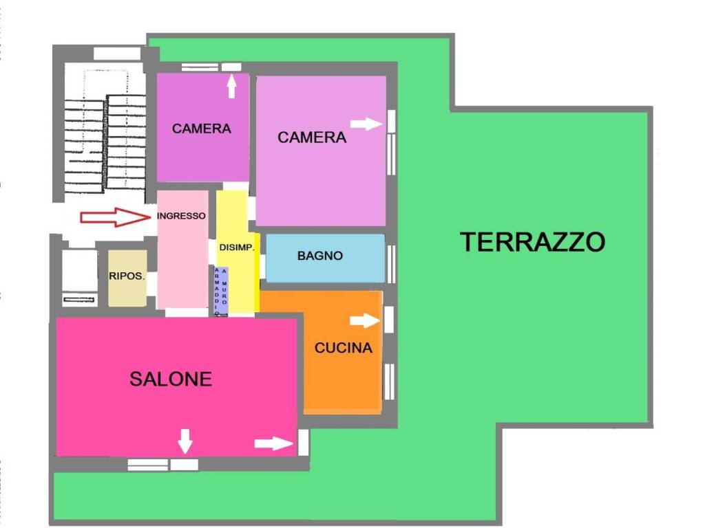 appartamento in affitto a Roma in zona Portuense