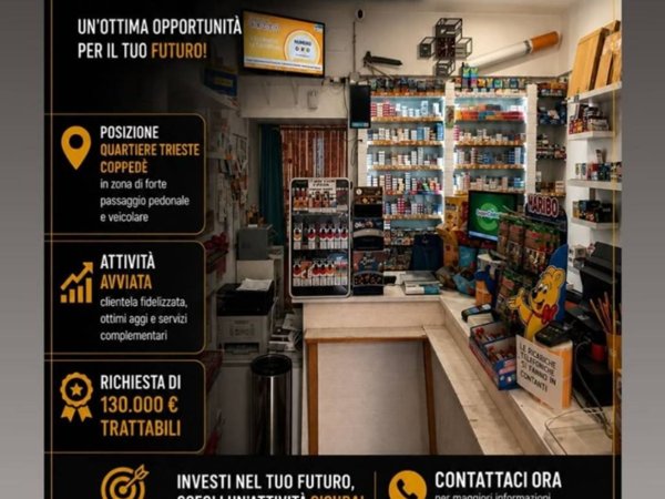 negozio in vendita a Roma in zona Trieste