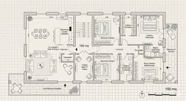 appartamento in affitto a Roma in zona Appio Latino