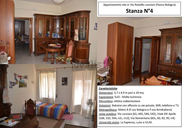 appartamento in affitto a Roma in zona Nomentano