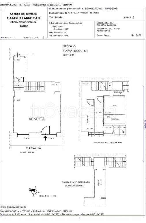 appartamento in affitto a Roma in zona Salario