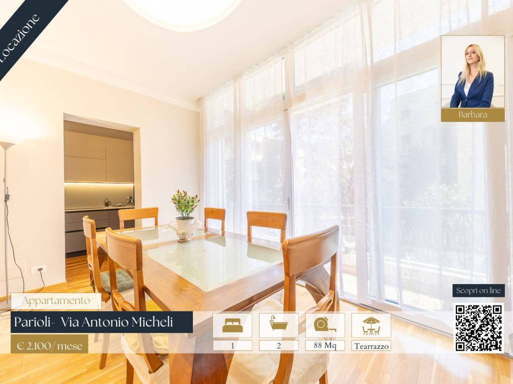 appartamento in affitto a Roma in zona Parioli