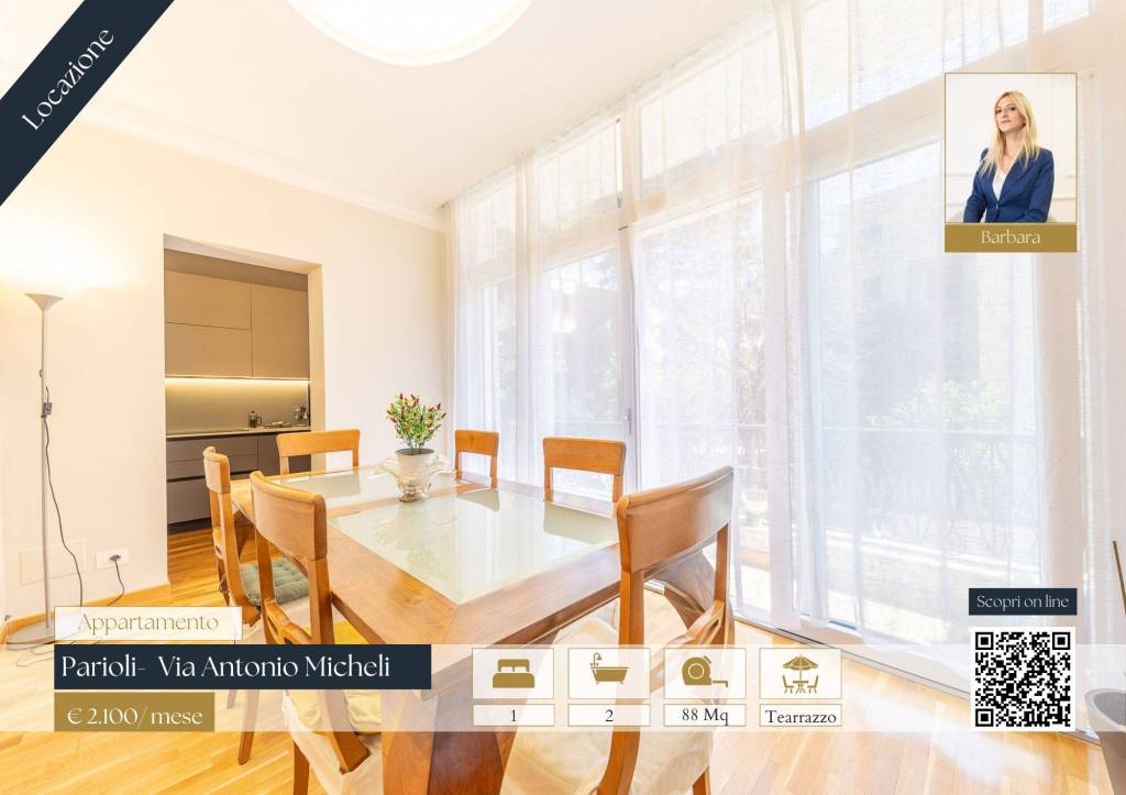 appartamento in affitto a Roma in zona Parioli